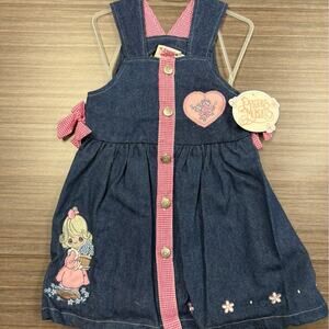 Adorable vintage Precious Moments denim jumper dress from Y2K 4T